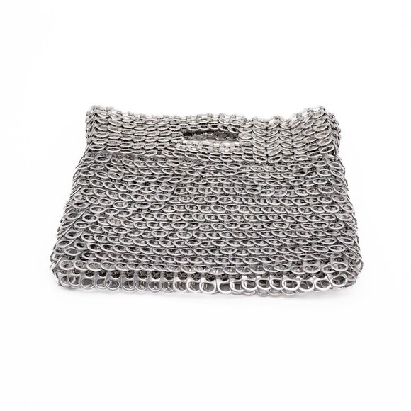 Handmade Silver Pop-Top Clutch Bag By Escama Studio - Picture 1 of 5